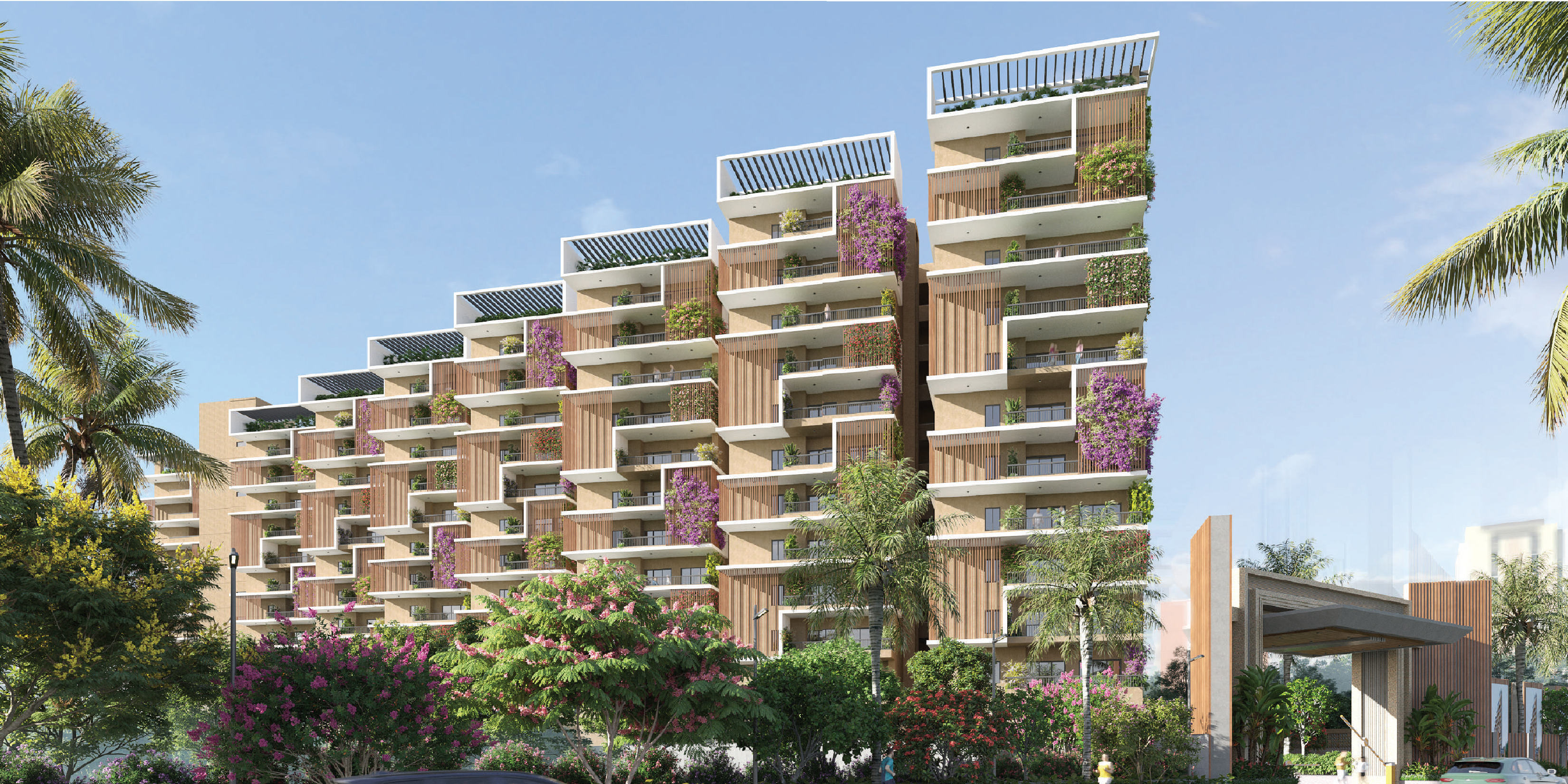 Solaris luxury apartments exterior in Kollur, Hyderabad